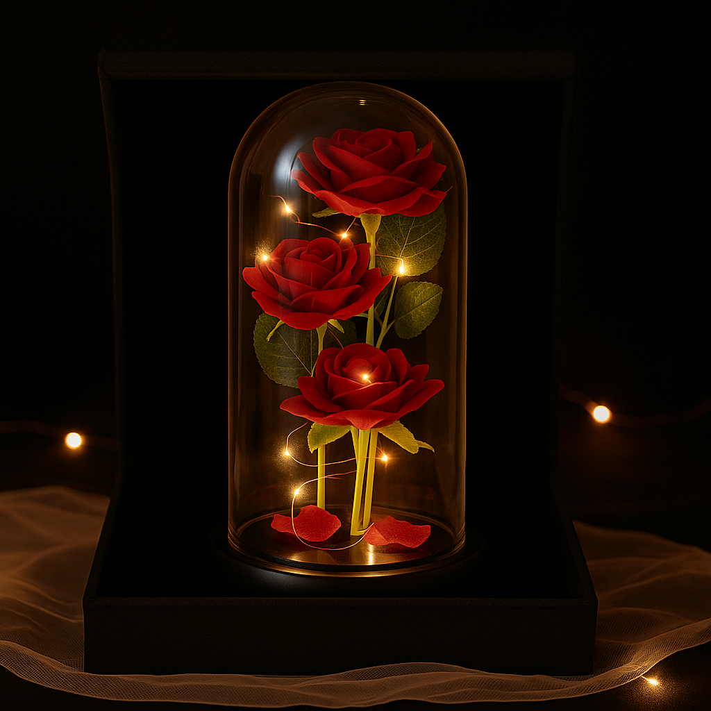 Eternal Rose in Glass Dome