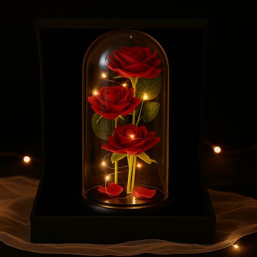 Eternal Rose in Glass Dome